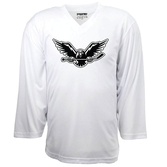 Ice Hawks RHL White New Hockey Player Jersey