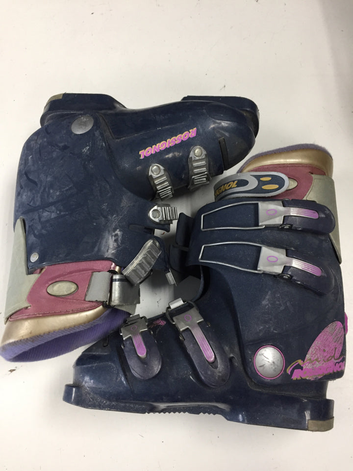 Load image into Gallery viewer, Rossignol Navy/Purple/Silver Size 275mm Downhill Ski Boots
