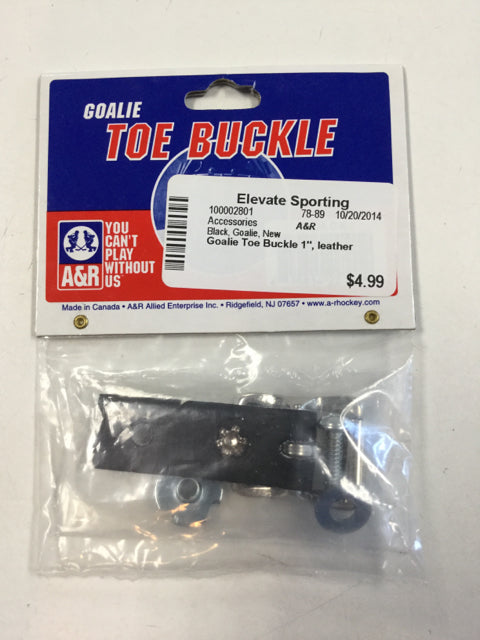 Load image into Gallery viewer, A&amp;R Toe Buckle Black Size 1&quot; New Goalie Accessories
