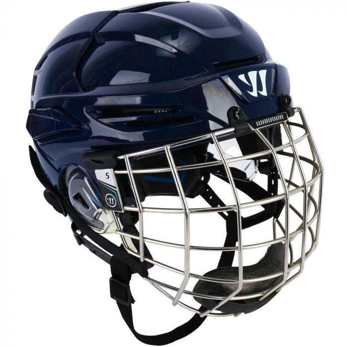 Warrior PX+ Combo New Navy Size Large Ice Hockey Helmet