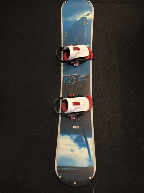 Load image into Gallery viewer, Rossignol Roc T Blue Length 152cm Used Snowboard w/Bindings
