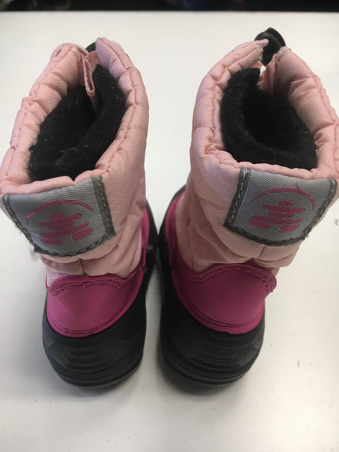 Used kamik Pink/Black Kids Size 5 Winter Boots