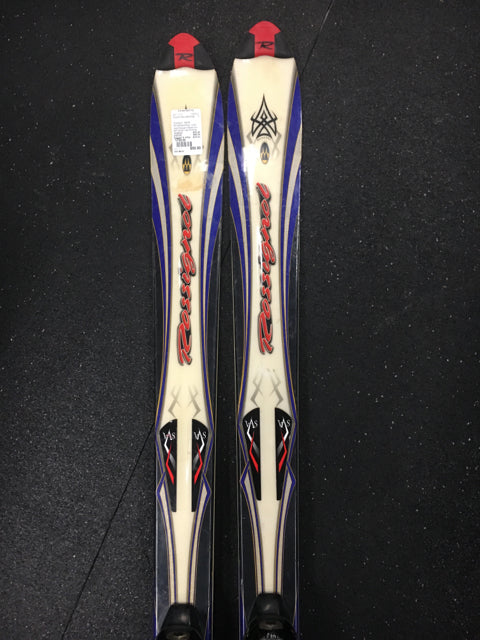 Load image into Gallery viewer, Rossignol Bandit White/Black/Blue Length 170cm Used Downhill Skis w/Bindings
