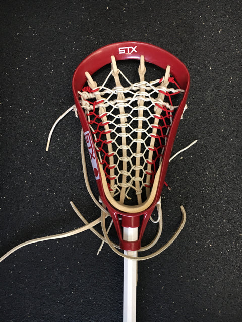 Load image into Gallery viewer, Used STX Women&#39;s Lacrosse White/Red 44&quot; Girl&#39;s Lacrosse Stick
