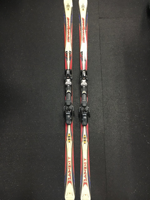 Load image into Gallery viewer, Used Rossignol Bandit White/Red Length 196cm Downhill Skis w/Bindings
