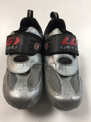 Louis Garneau Ergo Air Grey Mens 7 Used Biking Shoes