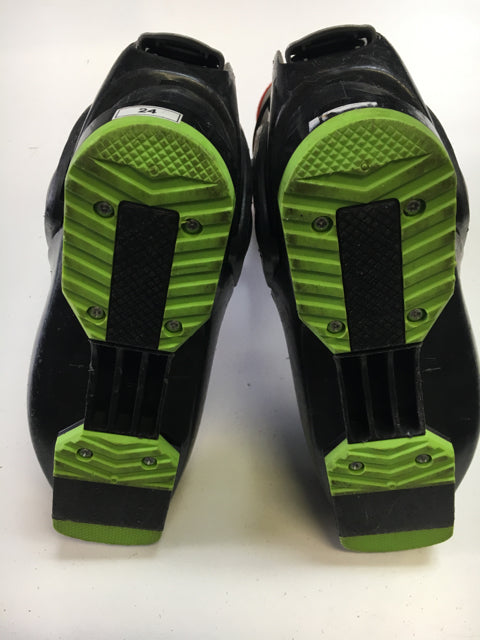 Load image into Gallery viewer, Used Rossignol R27 Black/Red/Green Size 24.5 Downhill Ski Boots
