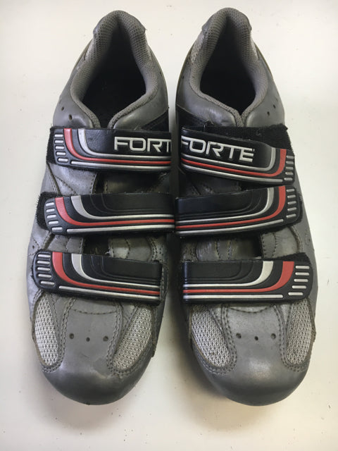 Load image into Gallery viewer, Used Forte Silver/Black Sr 8.5 Road cycling shoes
