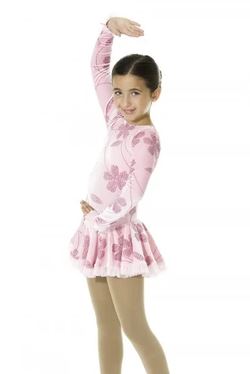 Load image into Gallery viewer, Mondor 2739 Pink Flower Ladies Size Small New Figure Skate Dress
