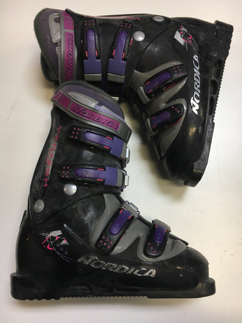 Used Nordica Vertech 65 Black/Purple Size 25.5 Downhill Ski Boots