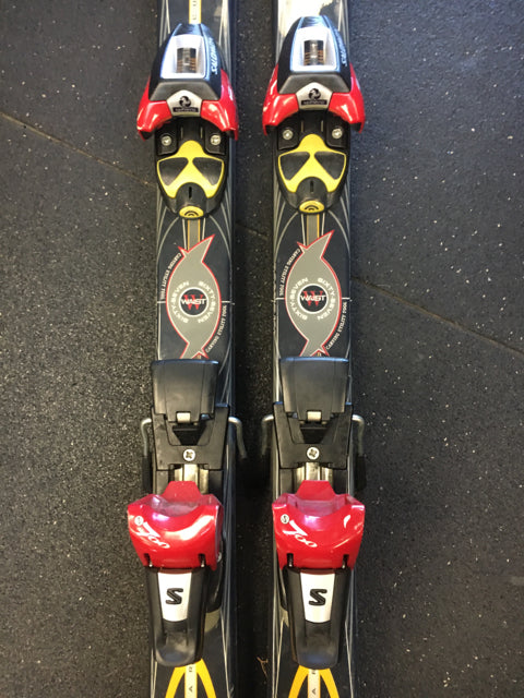 Load image into Gallery viewer, Used Rossignol CUT Ten.Four Navy/Yellow Length 170cm Downhill Skis w/Bindings
