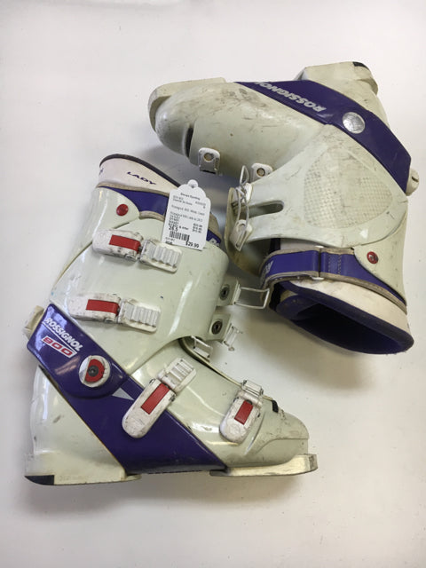 Load image into Gallery viewer, Rossignol 900 White Size 26.5 Used Downhill Ski Boots
