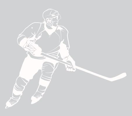 Hockey Player Silhouette 3.5" Add On