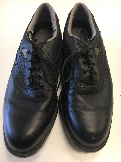 Load image into Gallery viewer, FootJoy FitDogs Black Mens Size Specific 8 Used Golf Shoes
