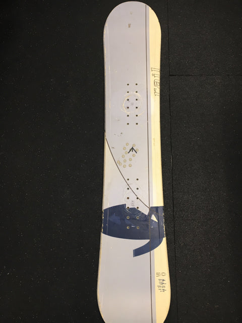 Load image into Gallery viewer, Morrow Rail Length 58&quot; Used Silver/Blue Snowboard w/o Bindings
