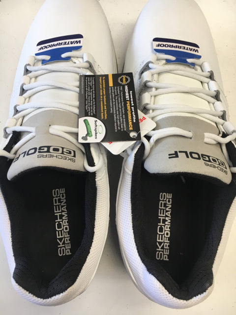 Load image into Gallery viewer, Skechers White GoGolf Mens Size Specific 9.5 Slightly Used Golf Shoes
