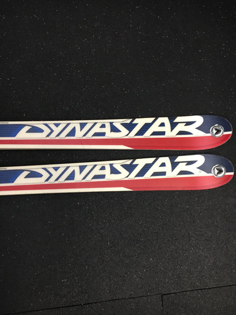 Load image into Gallery viewer, Used Dynastar Course Speed Comp 66 Red/Blue/White Downhill Skis w/Bindings
