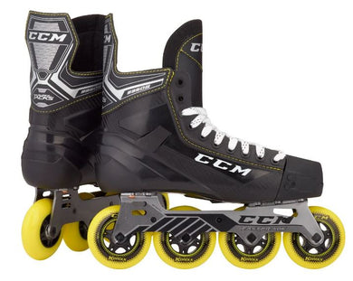 CCM Super Tacks 9350R Black/Yellow Yth Size 10 New Roller Hockey Skates