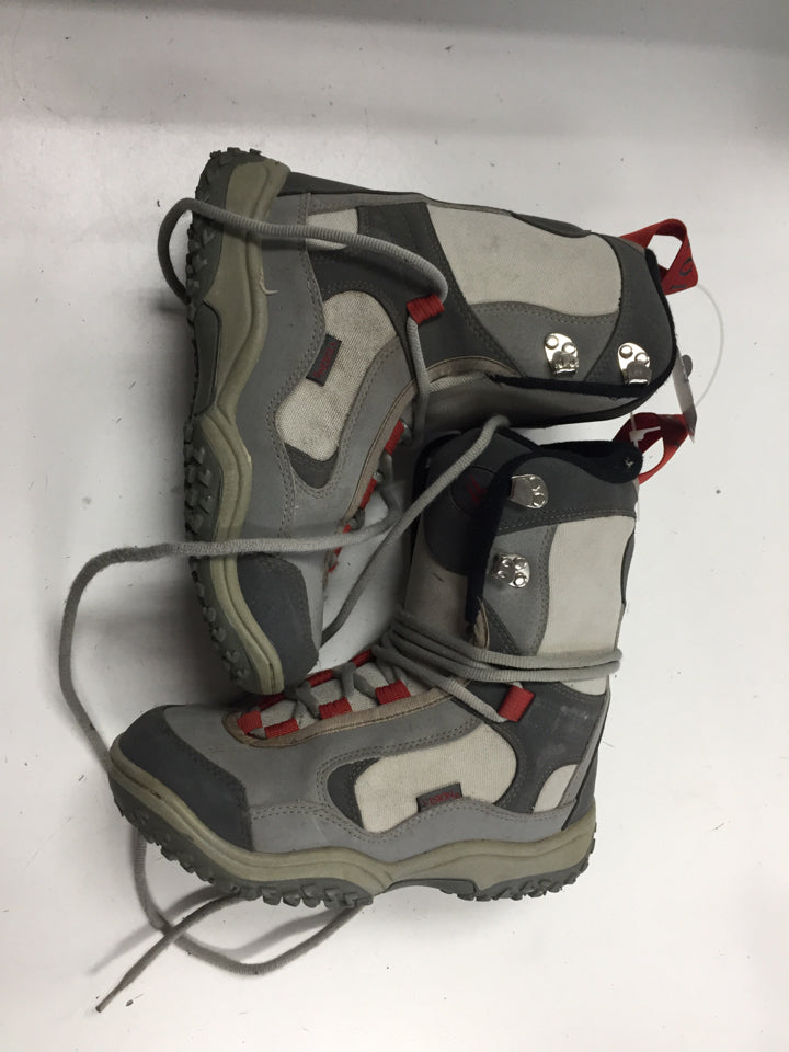 Load image into Gallery viewer, Vision Grey Sr Size Specific 6 Used Snowboard Boots
