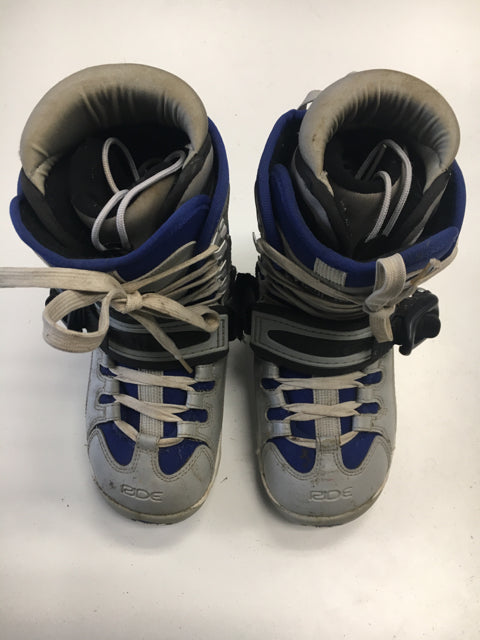 Load image into Gallery viewer, Used Ride Step In Gray/Blue Womens Size 7 Step-In Snowboard Boots
