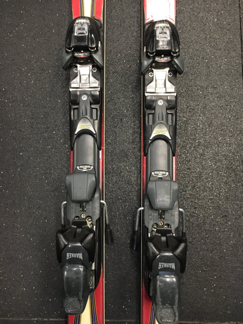 Load image into Gallery viewer, Used Rossignol Bandit White/Red Length 196cm Downhill Skis w/Bindings
