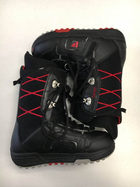 Burton MOTO Black/Red Womens Size 7 Used Snowboard Boots