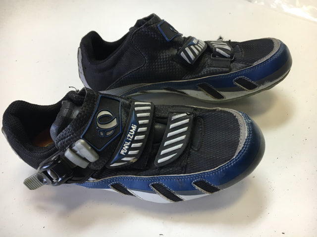 Load image into Gallery viewer, Used Pearl Izumi Black/Blue Sr 39 / 6.5 Road Biking Shoes
