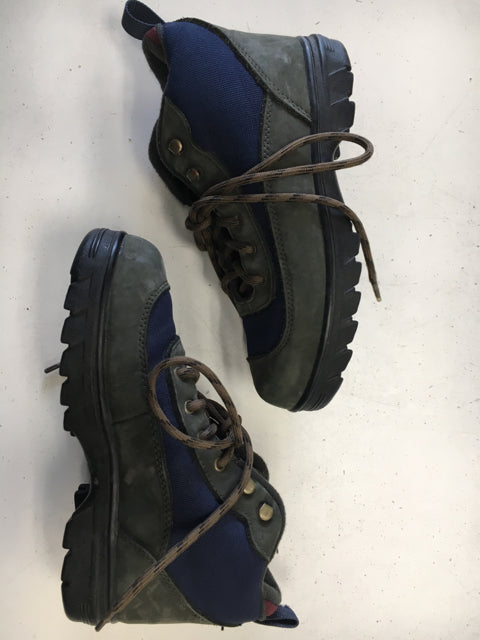Load image into Gallery viewer, Eddie Bauer Blue/Black Size 6 Used Hiking Boots

