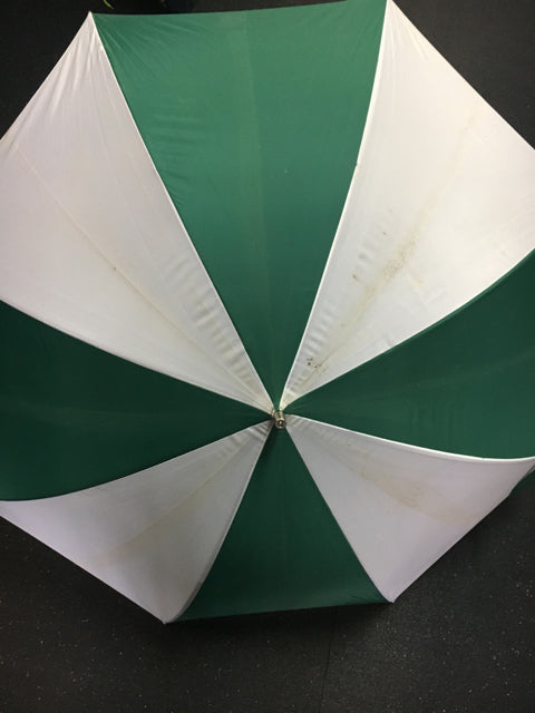Used Green/White Golf Umbrella