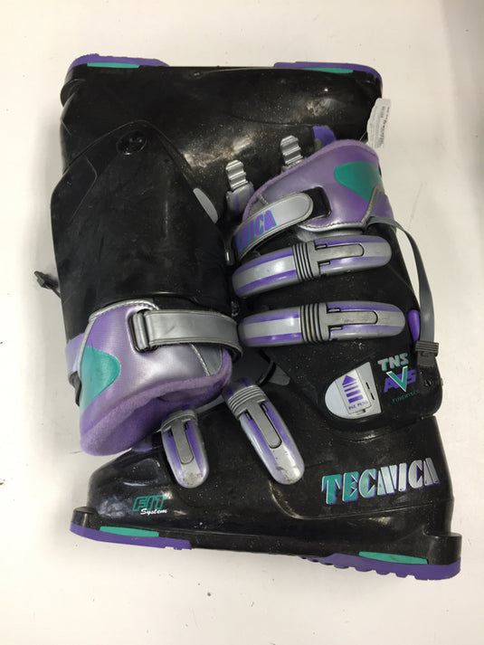 Tecnica TNS AVS Black/Purple/Teal Size 298mm Used Downhill Ski Boots