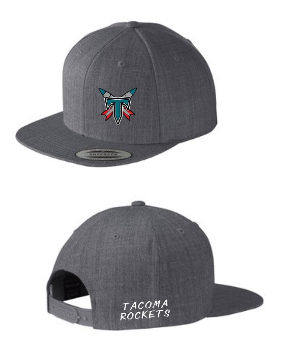 Load image into Gallery viewer, Tacoma Rockets Flat Bill Snapback Cap
