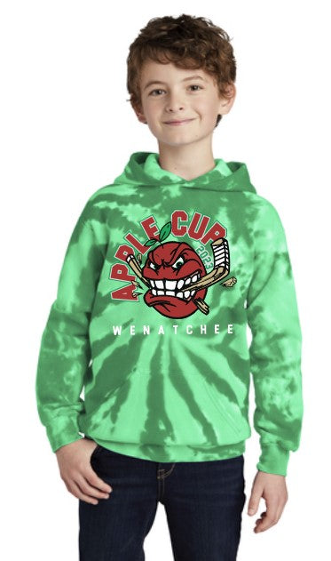 Load image into Gallery viewer, Wenatchee Apple Cup Youth Tie Dye Hoodie
