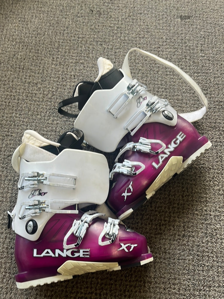 Lange 80XT White/Purple Size 286 mm Used Downhill Ski Boots