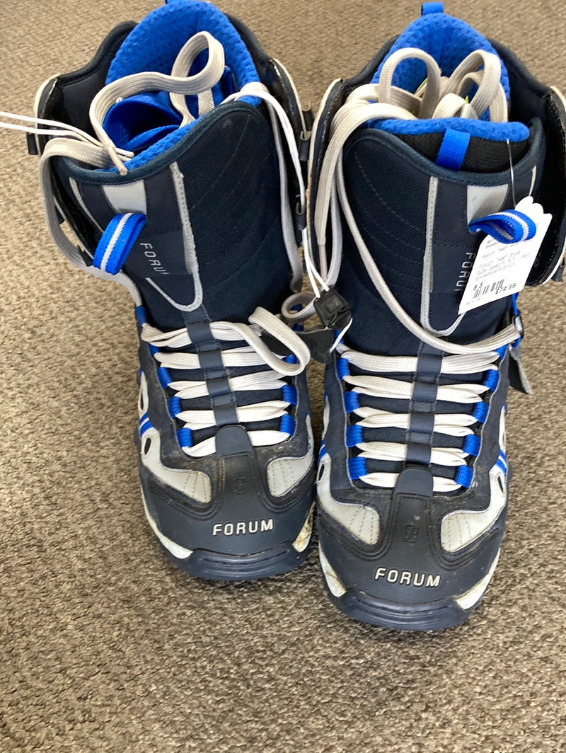 Load image into Gallery viewer, Forum Team Blue Size Specific 8.5 Used Snowboard Boots
