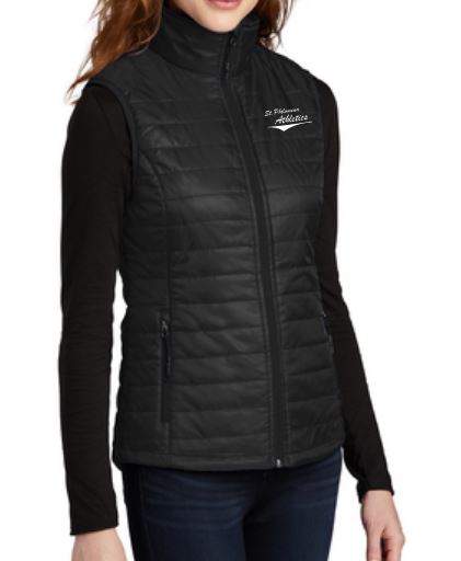 Load image into Gallery viewer, St. Philomena Ladies New Packable Puffy Vest
