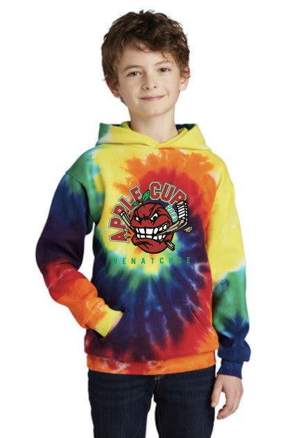 Load image into Gallery viewer, Wenatchee Apple Cup Youth Tie Dye Hoodie
