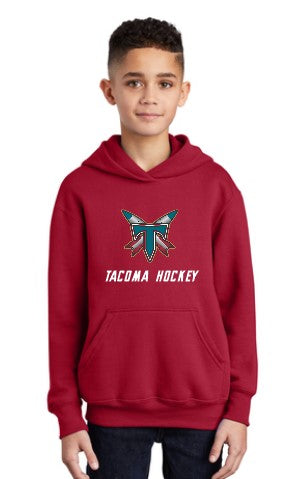 Load image into Gallery viewer, Tacoma Rockets Youth Cotton/Poly Hoodie
