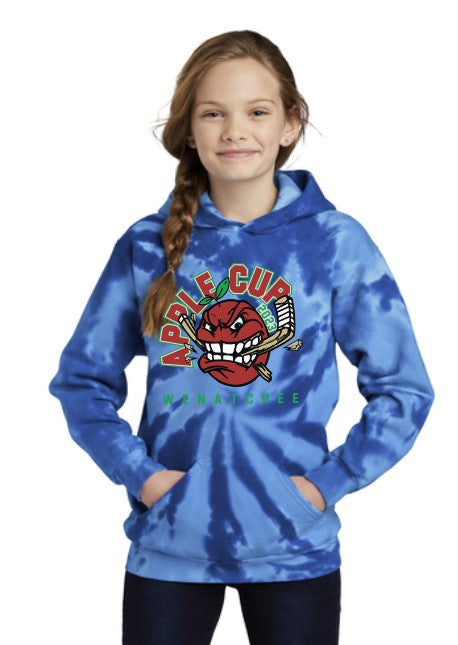 Load image into Gallery viewer, Wenatchee Apple Cup Youth Tie Dye Hoodie
