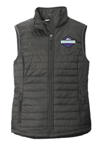 Warriors Lacrosse Ladies Packable Puffy Vest