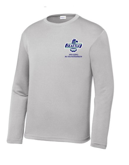 Load image into Gallery viewer, Sno-King Jr Tbirds Long Sleeve (Small Logo) Performance Tee
